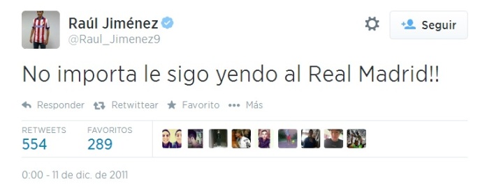 Raúl Jiménez Twitter